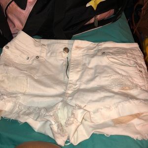 White Denim Shorts